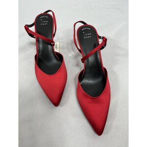 Womans New A New Day Rose Mary Slip On Stiletto Dress Shoes Size 9 Red